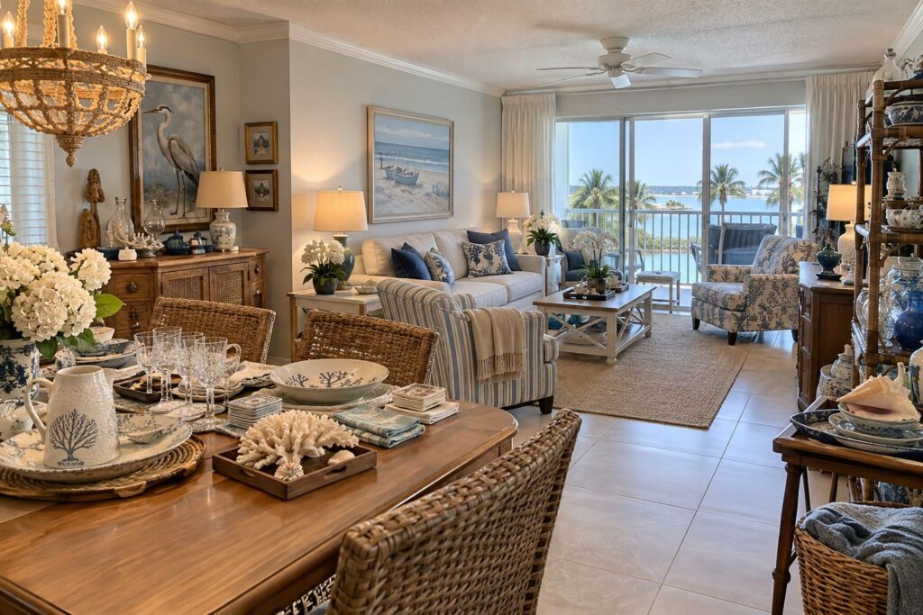 Indian Rocks Beach condo estate sale with furniture, coastal decor and household belongings organized for buyers